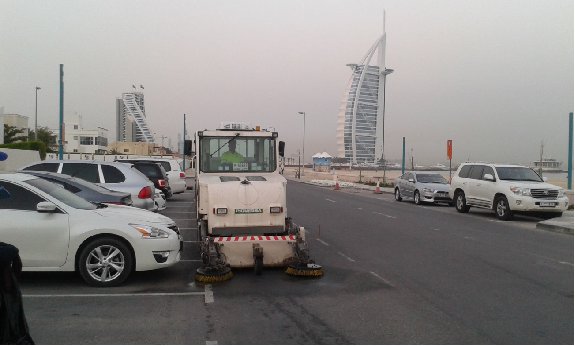 Piquersa Street sweeper BA-2000H at Jumeirah road, Dubai, UAE.